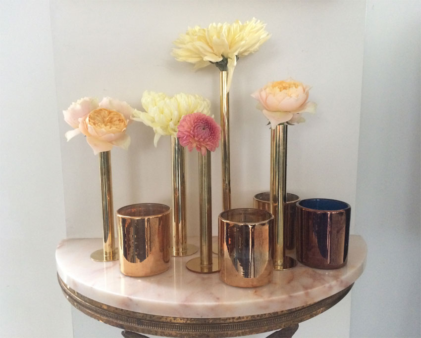 Brass vases