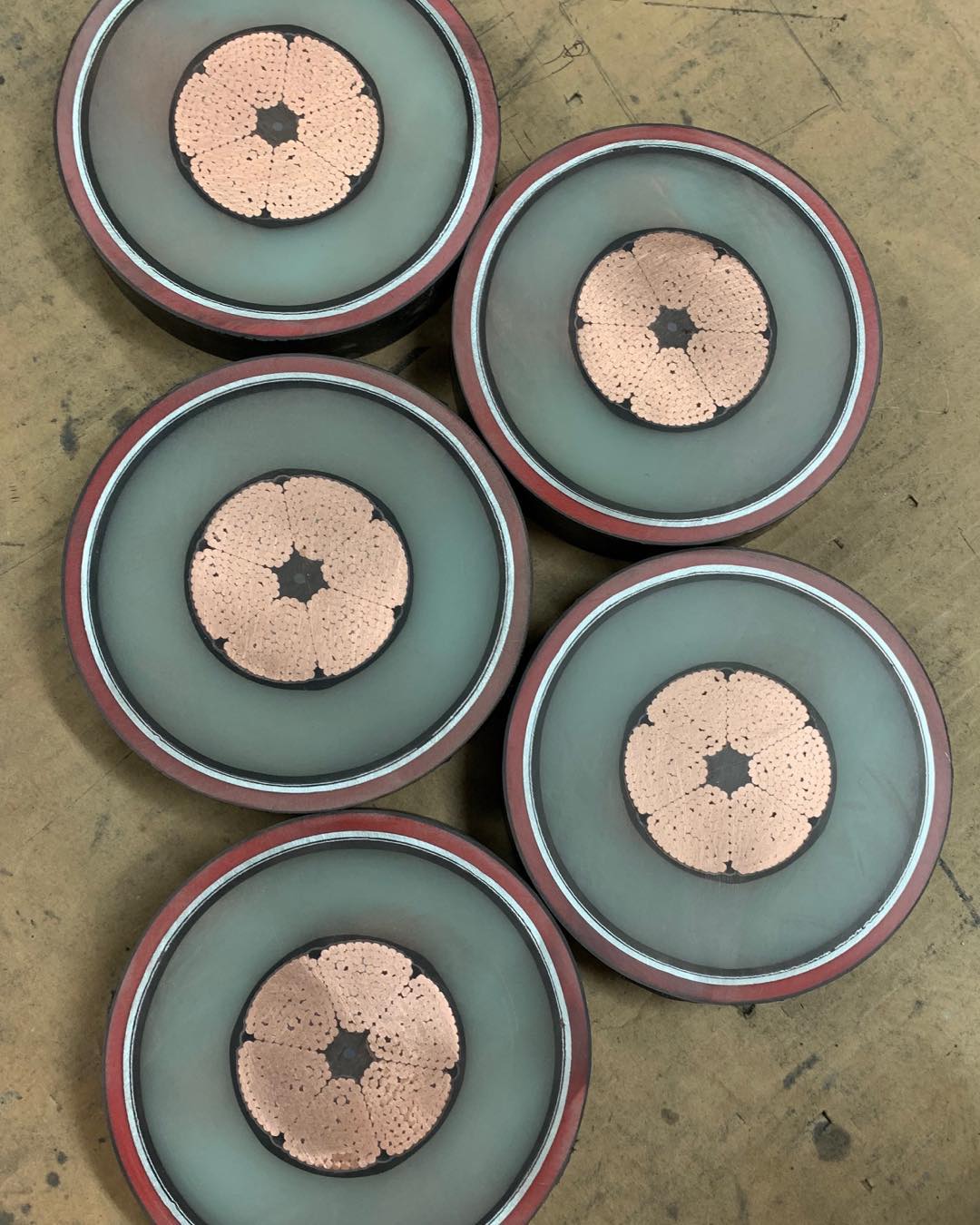 Sections of high voltage cable